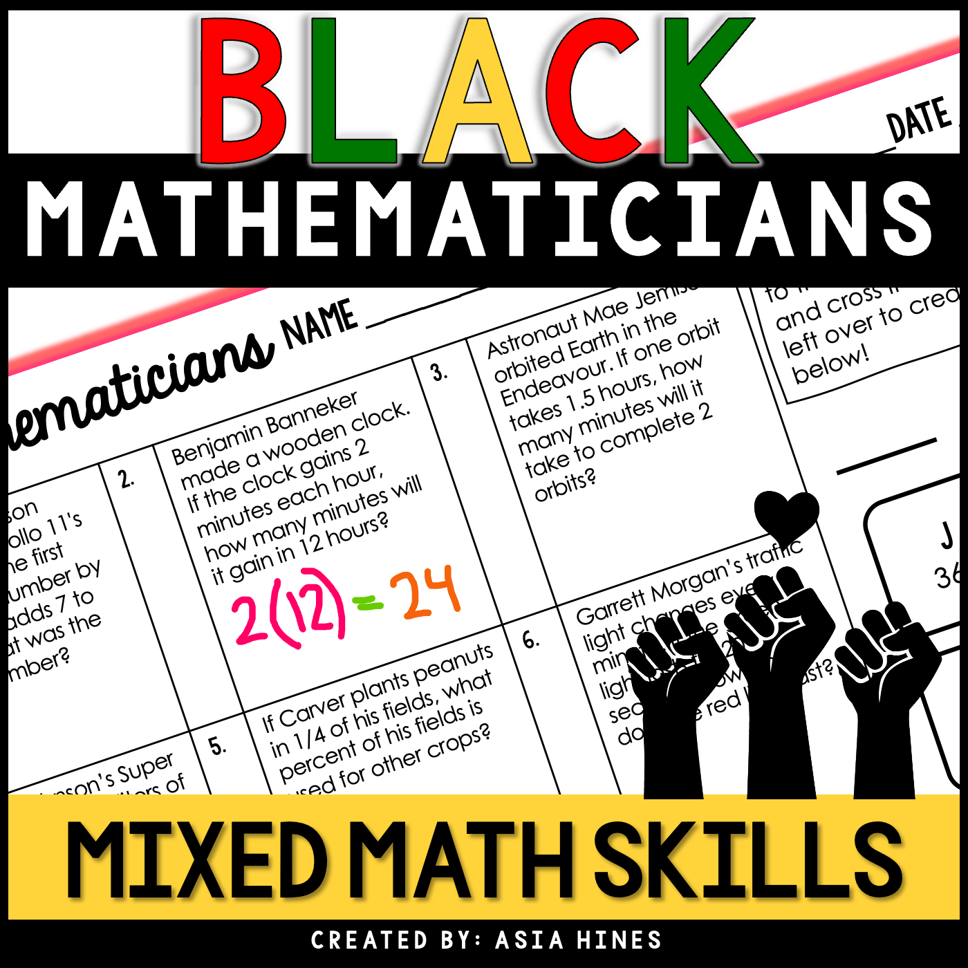 Black Mathematicians Black History Month Math Activity Middle School ...