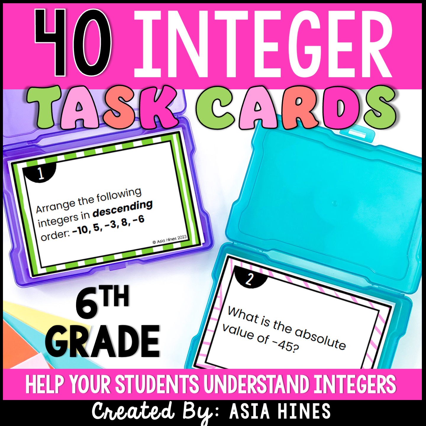 Comparing and Ordering Integers on a Number Line Integer Operations ...