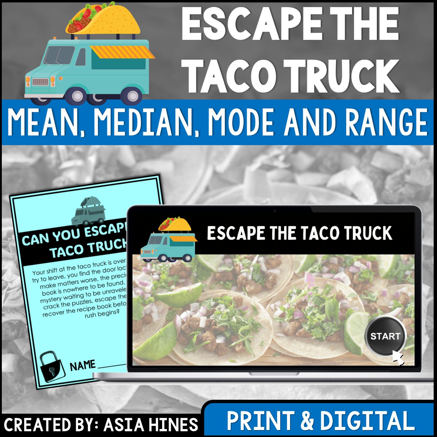 Mean Median Mode Range Math Escape Room Activity Measures of Central ...